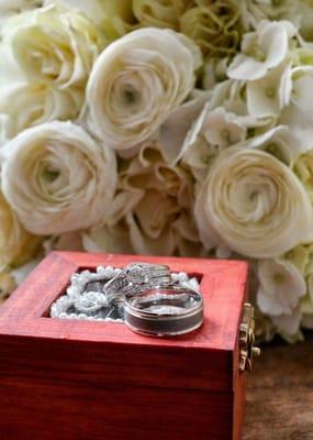 The wedding rings. Taken during a beautiful wedding at The Cadre