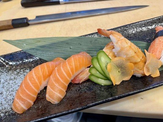 Scotch salmon and tiger shrimp