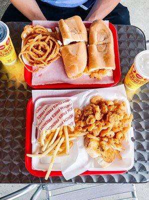 shrimp po boy + shrimp basket