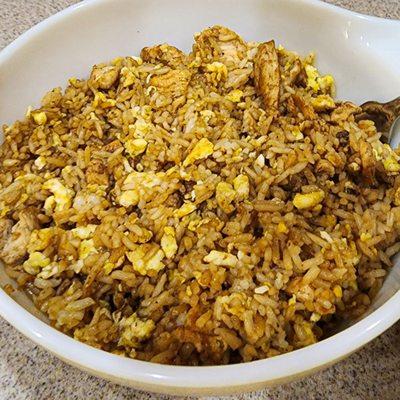 Hibachi Fried Rice plus a side of Hibachi Chicken.