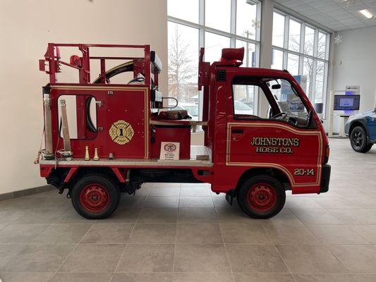 I want this cute little fire truck!