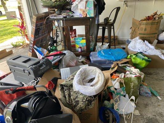 Before and after of our garage! Diane organized in five hours.