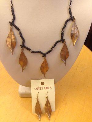 Matching necklace and earrings by Sweet Lola