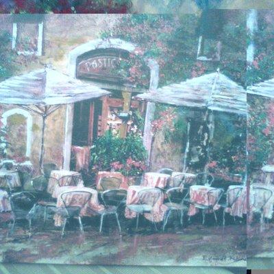 My love for the bistro or sidewalk cafe comes alive in "Sidewalk Cafe " Collection by Eduard Frans Rijborz.