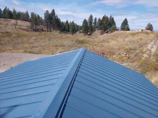 Roof on a garage built in omak