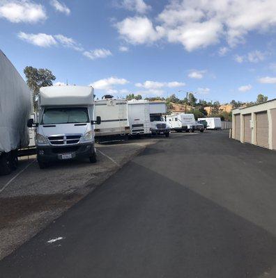 RV storage across from the storage buildings