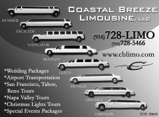 Our  Sacramento limousine service fleet