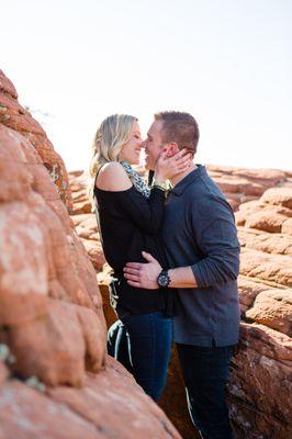 A couple's engagement near Snow Canyon State Park, UT.