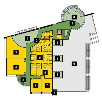 Map of the second floor