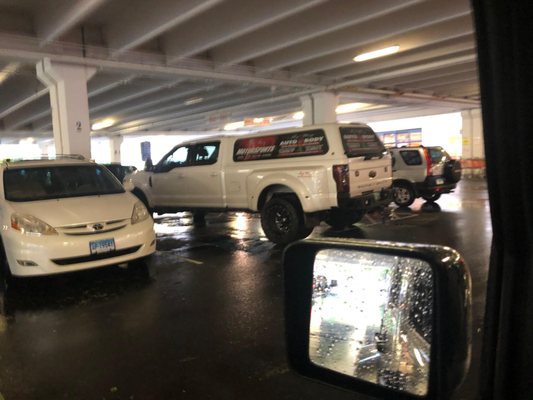 Nice parking job in a handicap spot...please explain and I will take it down. No tag displayed and Vermont plates to avoid taxes.