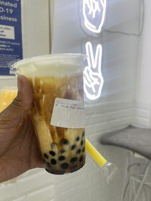 Brown Sugar Latte with boba