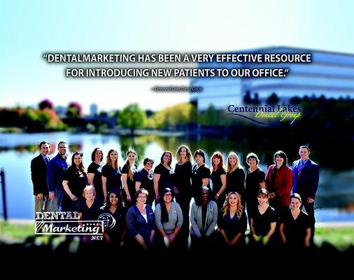 Thank you Centennial Lakes Dental Group for this awesome testimonial!