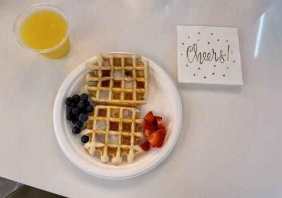 Waffles & Mimosas event right before the 4th of July - so fun and SO appreciated!