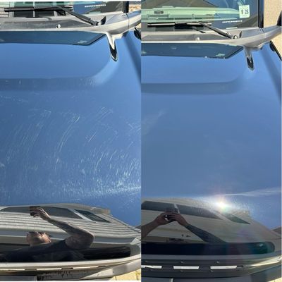 Before and after wax