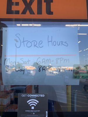 Store hours during COVID