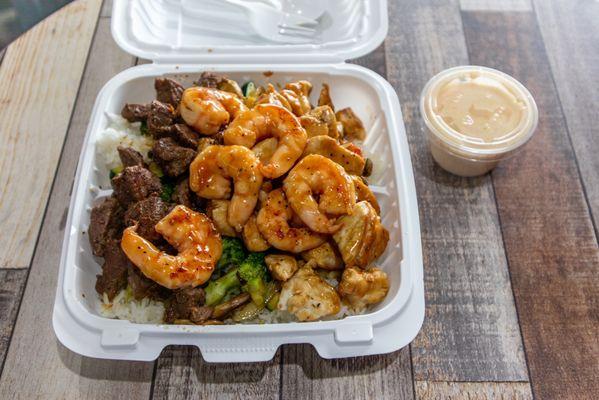 Hibachi Triple (Chicken, Shrimp, Beef)