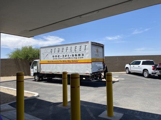 The truck used to move our items. I can't say enough good things about these people!!