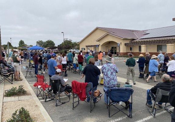 I love my Church.  This is from when Grace Baptist met outside during the Covid crisis.  We are now meeting inside.