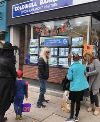 Trick or treating at my office! Halloween 2018! Coldwell Banker Upton-Massamont Realtors Northampton, MA