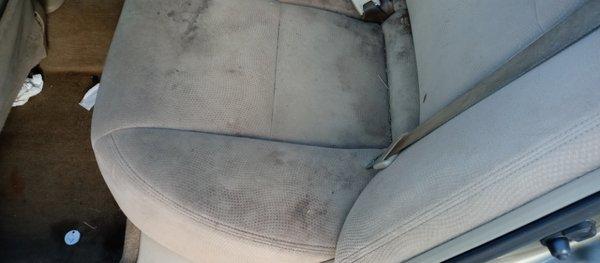 Before Driver side Passenger rear seat bottom