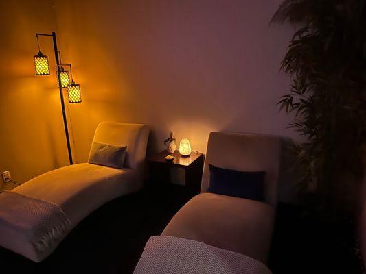 One of 2 relaxation rooms. Make time for these.