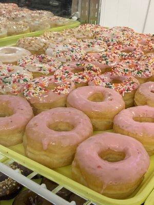 Strawberry glaze with sprinkles