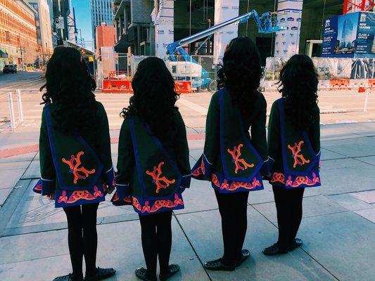 Kelly School of Traditional Irish Dance dancers at the Western US Regional Oireachtas in Denver, Colorado. November 2019.