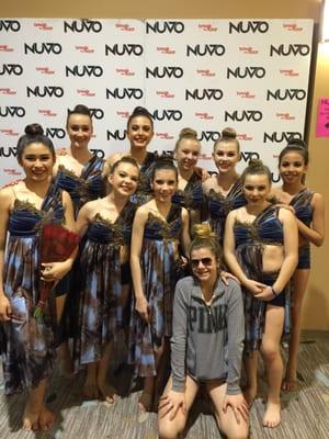 Some of our dancers from the lyrical team "Make it Rain" at Nuvo Dance Competition 2016