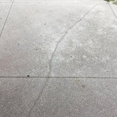 Crack in patio poured last year.