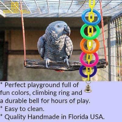 848 Big ring chain is simple but effective, a great climbing gym for your medium-sized feathered friend.