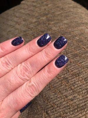 Glitter holiday dip purple