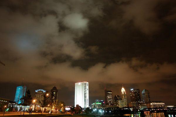 Downtown Columbus at night