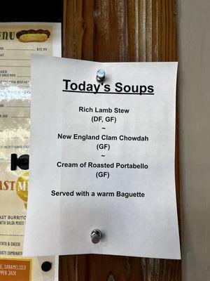 Today's soups