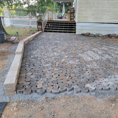 Paver coblestone patio/walkway