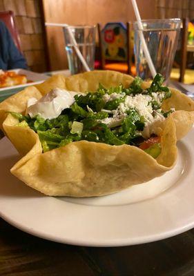 Fajita taco salad w veggies