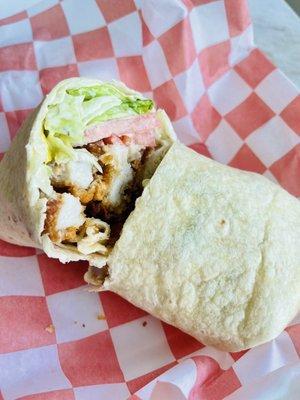 Crispy chicken bacon ranch wrap