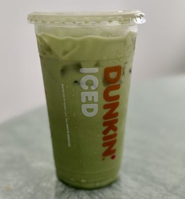 Salted Caramel Iced Matcha Latte.