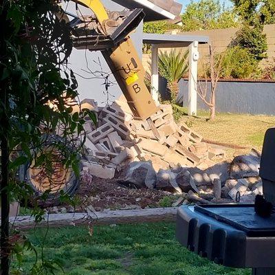 Jackhammer old footings