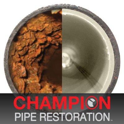 Lining and Perma-Liner of cast-iron pipes by Champion Pipe Restoration