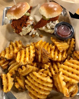 Nashville hot chicken sliders - if u like spicy  this is for you!