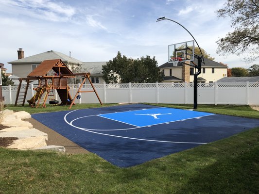 26' x 30' backyard half court