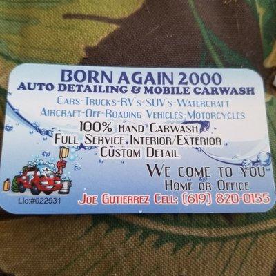 Born Again 2000 Auto Detail & Hand Car Wash