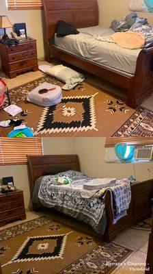 Before and After Bedroom Cleaning