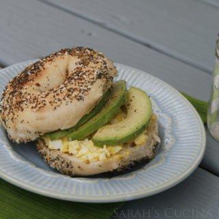 Egg + Avocado on a bagel.