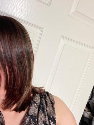 I got red highlights and have been coming here for years . Happy with my highlights and cut . Helen does a really good job with my hair