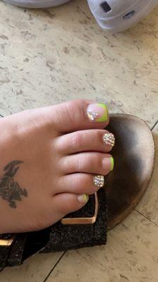 French w/ bling accent toes