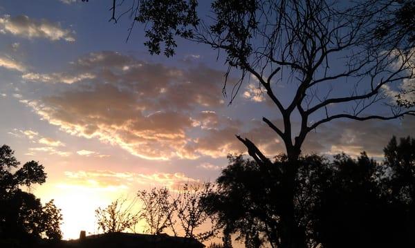 Arizona offers stunning sunsets from high vantage points. This one right from the ranch. What a way to end the day.