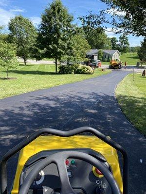 Newly installed driveway