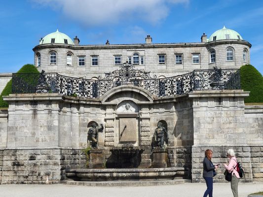 Powerscourt House & Gardens is located in County Wicklow in Ireland.