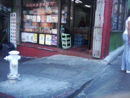 Shop guarded by black cat